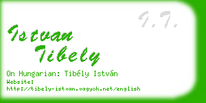 istvan tibely business card